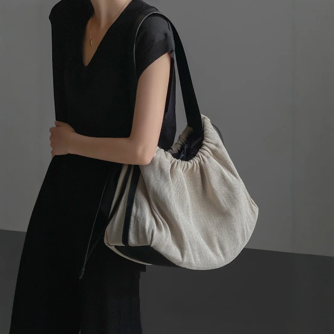 Casual Canvas Tote Bag - Large Capacity Shoulder Crossbody for Women