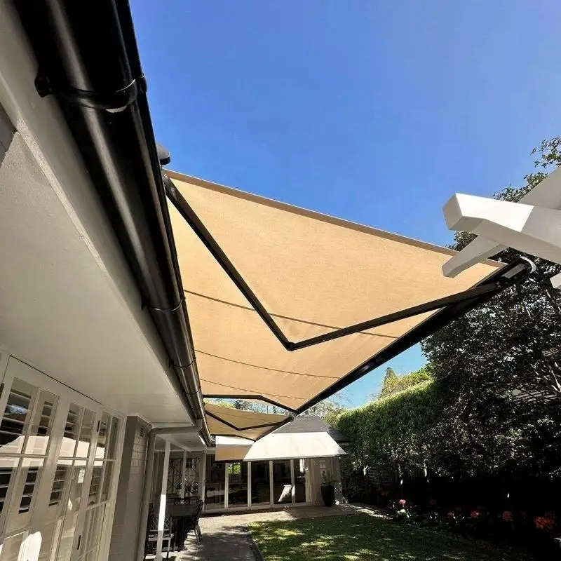 

Weatherproof Aluminum Canopy for Building Entrances Customized Waterproof Sunshade Balcony Retractable Full Cassette Awning