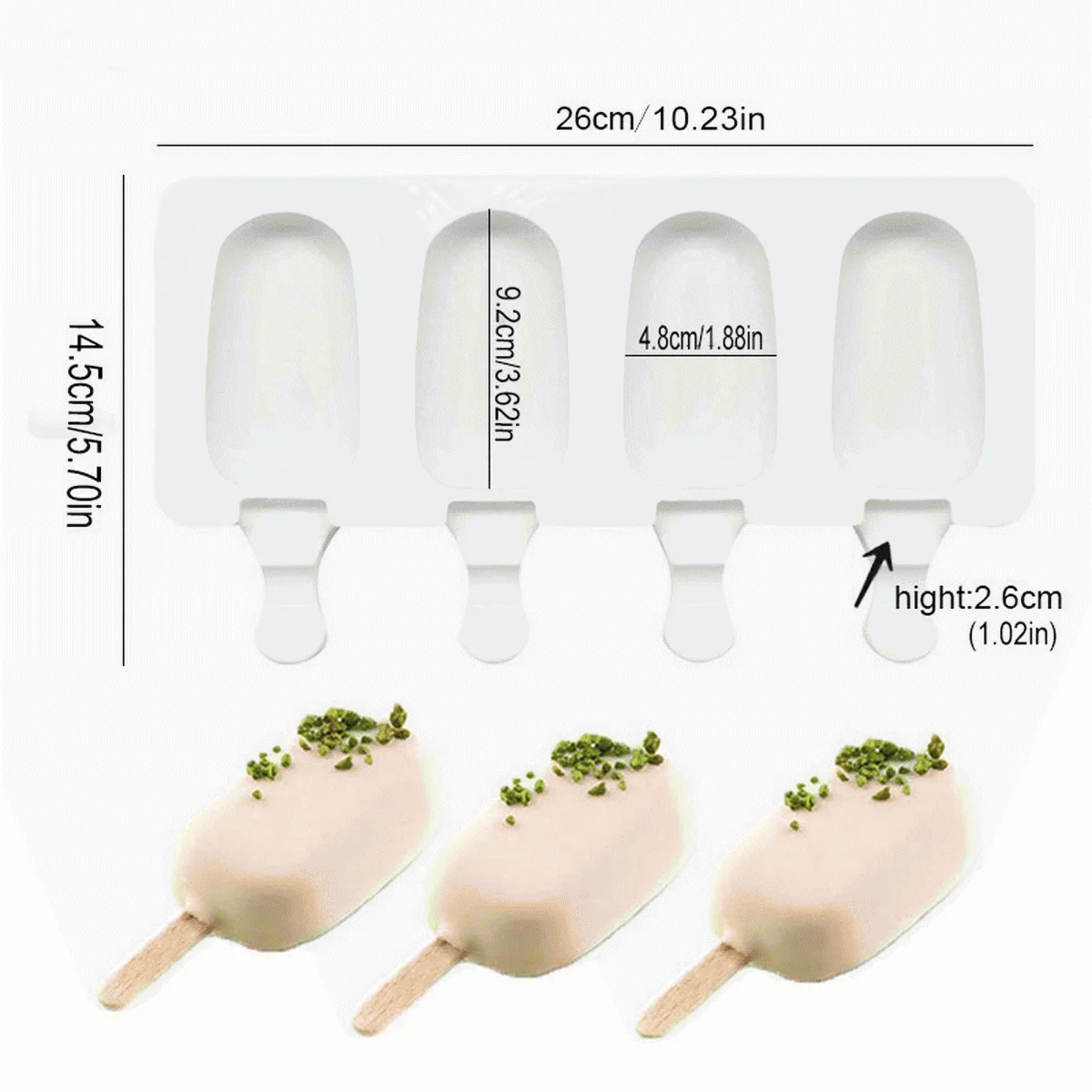 Silicone Ice Cream Mold DIY Chocolate Dessert Popsicle Tray Ice Cube Maker Homemade Cooking Tools Party Supplies