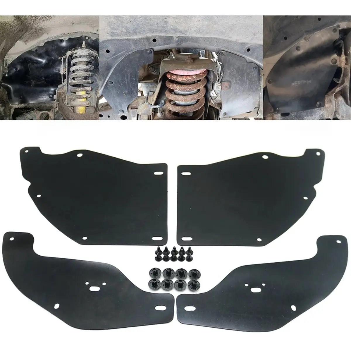 #93N (Black)4PCS Front Inner Mudguard for Mitsubishi Pajero Sport L200,Automotive Parts & Accessories