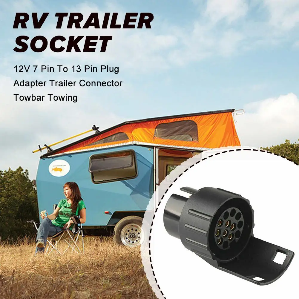 

7 Pin To 13 Pin Plug Adapter Trailer Connector 12V Accessories Plugs Towing Car Towbar Truck Adapter Socket 1pc Waterproof T4Y8