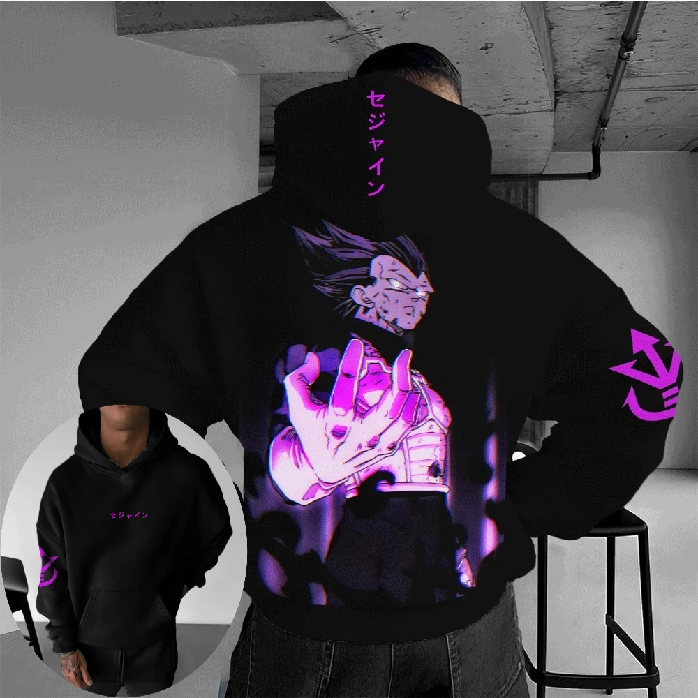 

Мужская толстовка с капюшоном Dragon Ball, свитер Vegeta, японское аниме, весенне-осенняя детская одежда с длинными рукавами в стиле Харадзюку для мальчиков, одежда для родителей и детей