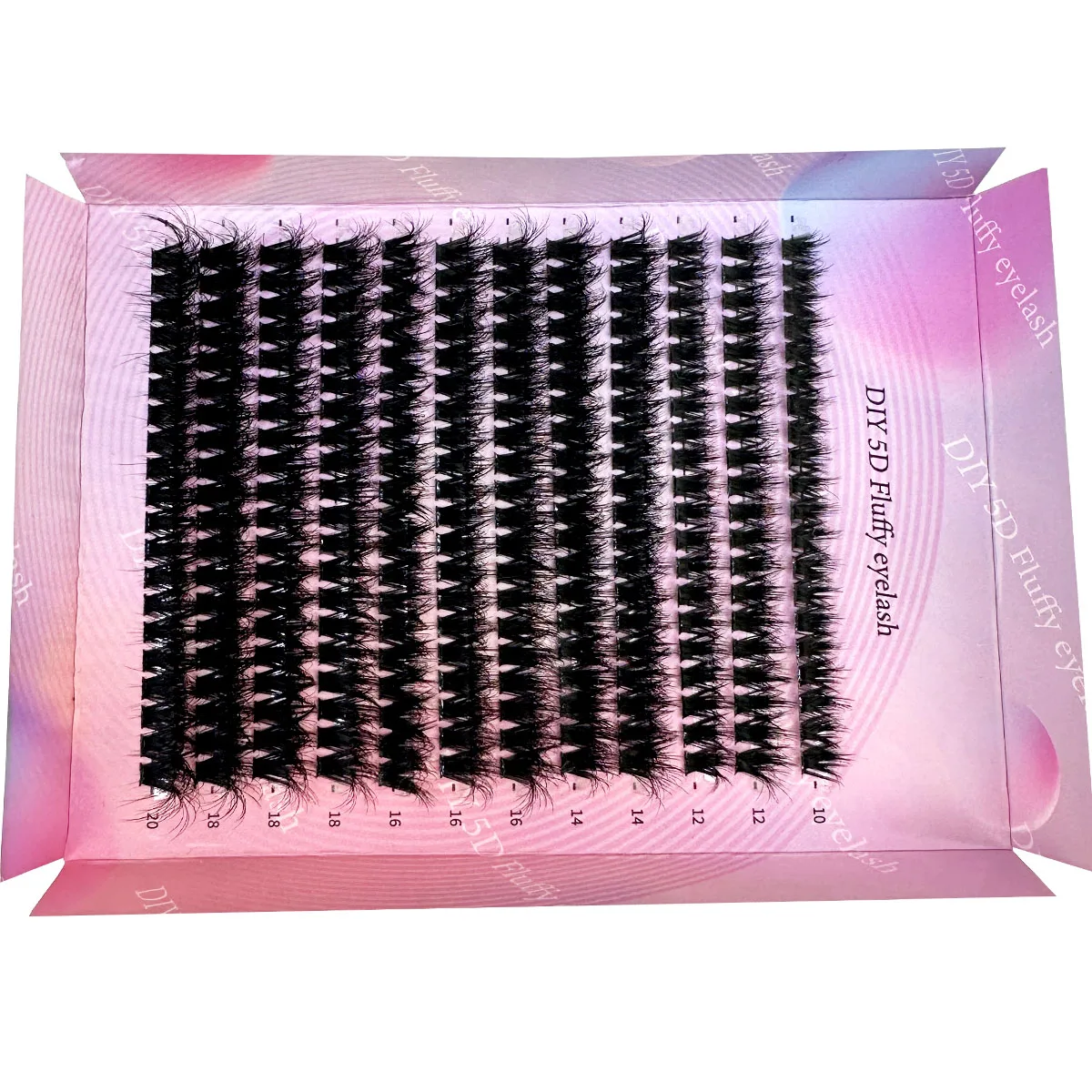 DIY5D Flauschige Wimperncluster, 100D dicke Wimperncluster, CC Curl Wispy Einzelwimpern, 10–20 mm Cluster-Wimpernverlängerung, 240 Stück – Detail 7