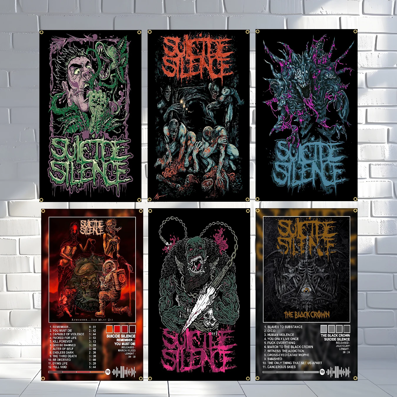 60x90cm 90x150cm Suicide Silence Metal Rock Band Flag Polyester Printed Banner For Home Decoration