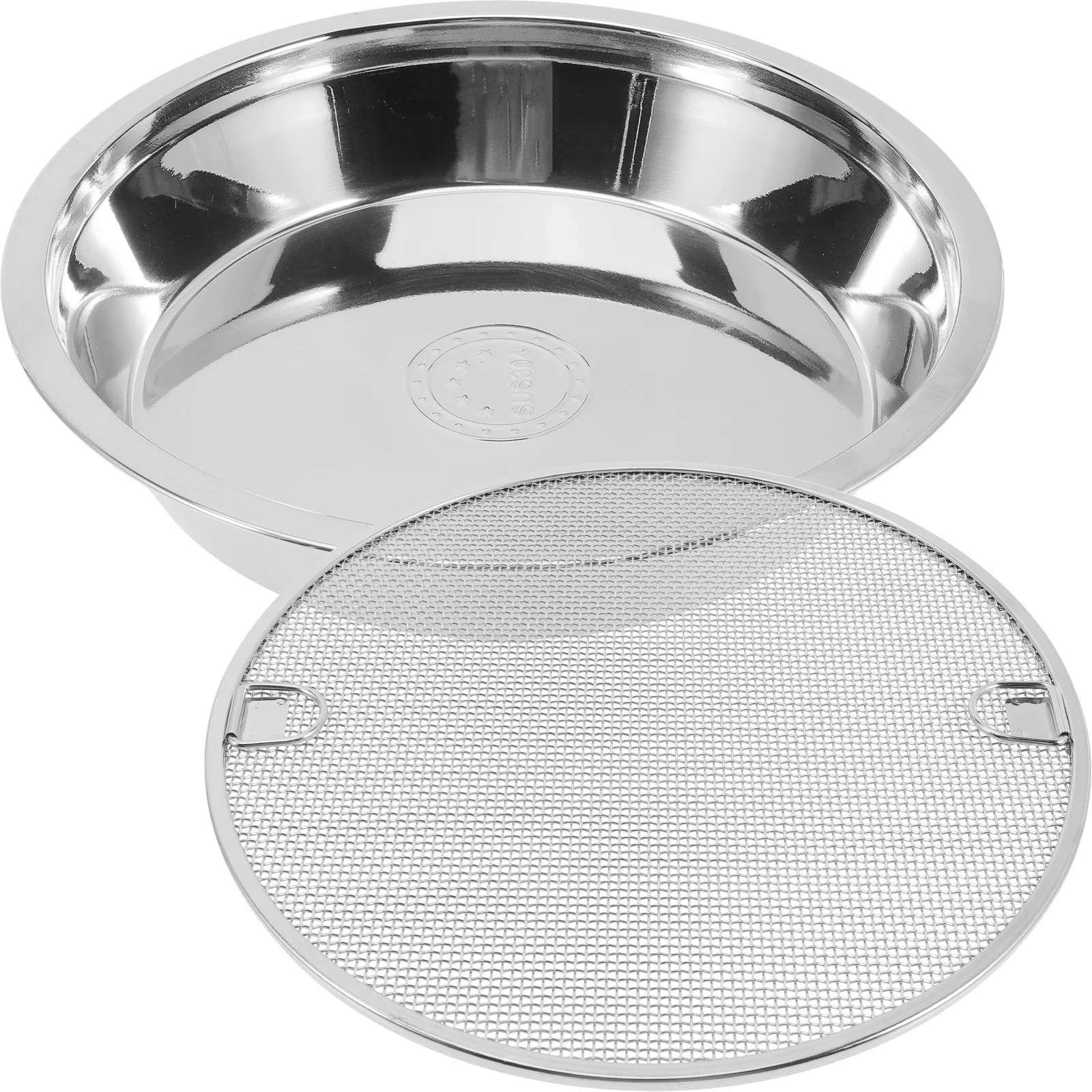 

Stainless Steel Baking Pan 304 Material Multipurpose Snack Tray Fried Food Holder Kitchen Grid Plate Dessert Barbecue Cooling