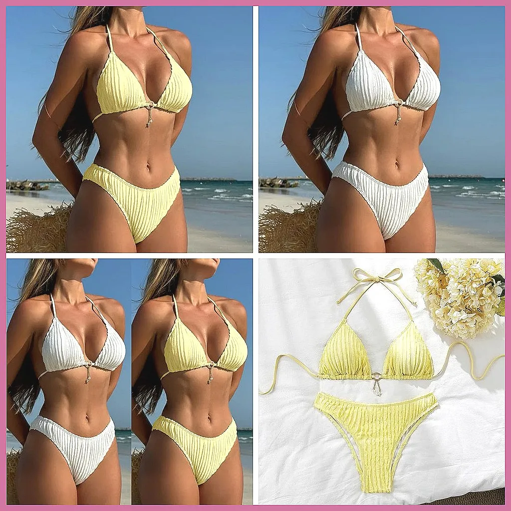 

Sexy Push Up Bikini Set 2026 Brazilian Women's Swimwear Two Piece Bathing Suits for Beach Pool