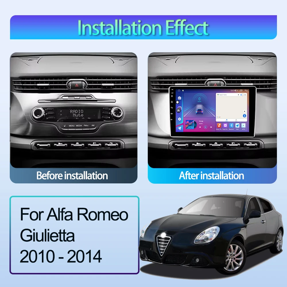 Android For Alfa Romeo Giulietta 2010 - 2014 Car Radio Multimedia Video Player Navigation GPS Track Head Unit Stereo No 2Din DVD