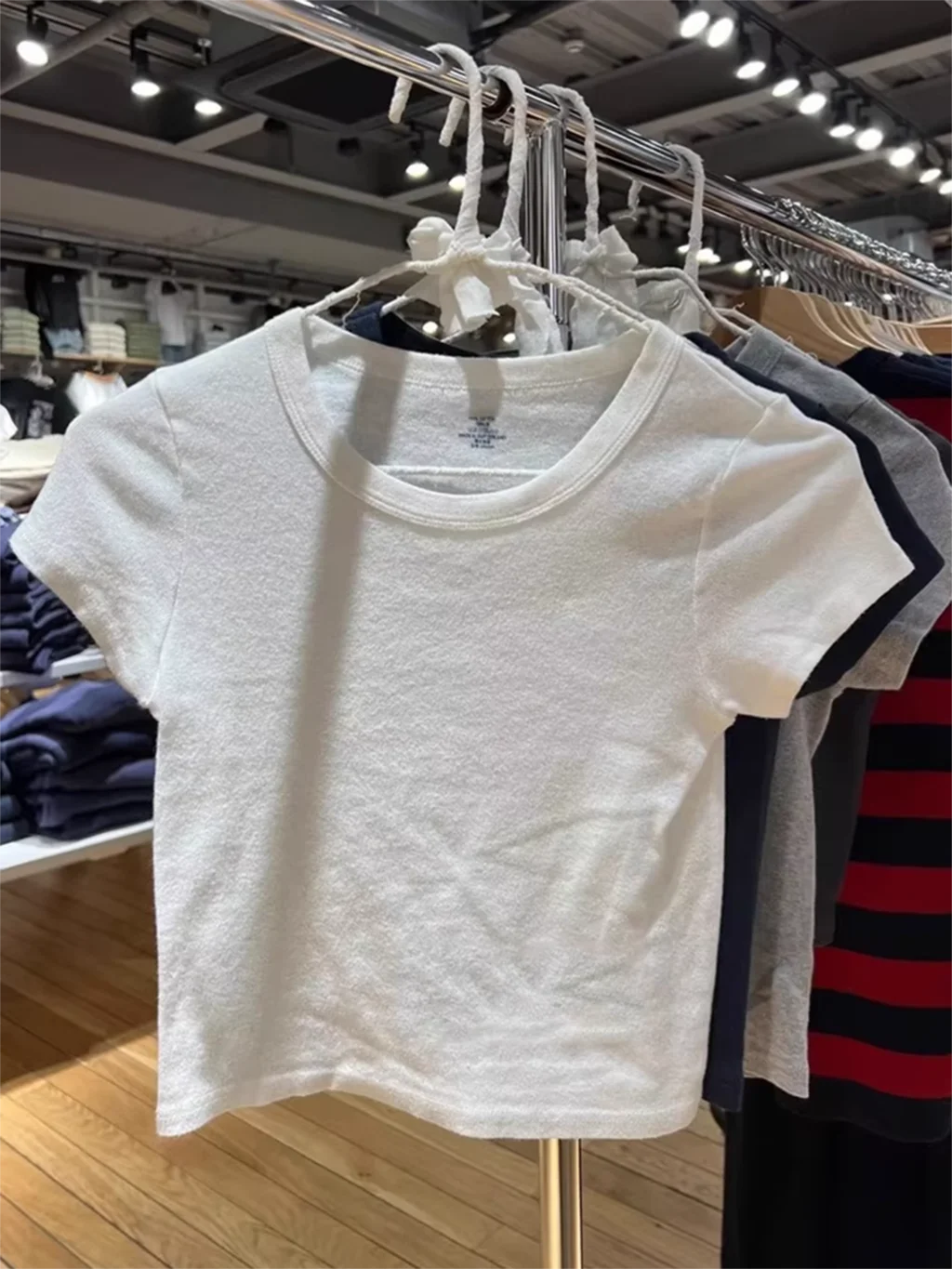 White Cotton Slim T-Shirt Summer O-Neck Short Sleeve Classic Tee Shirt American Vintage All-match Y2k Streetwear Woman Tops