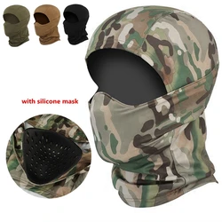Tactical Silicone Mask Hunting Balaclava Head Hood Silicone Half Face Windproof Headgear Cycling Sunscreen Windproof Headgear