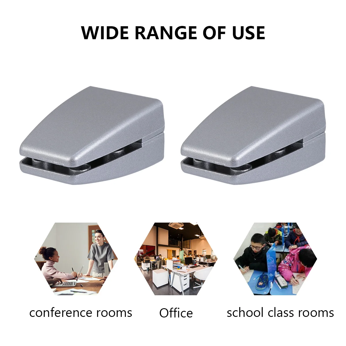 

6pcs Aluminum Alloy Adjustable Glass Board Bracket Desktop Privacy Panel Clip 2-15Mm Thick Wood Glass Baffles Office Conference