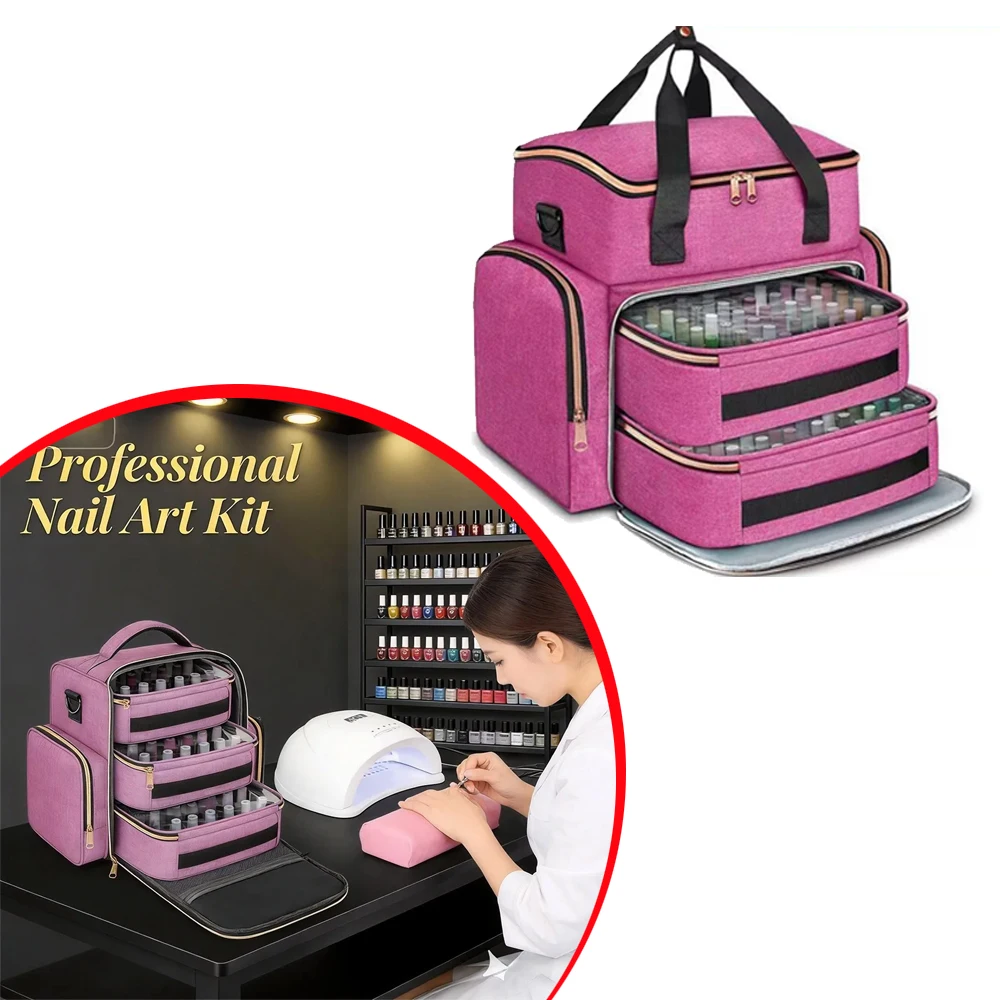 Bolsa de cosméticos de grande capacidade, bolsa de viagem para manicure, portátil, feminina, estojo de maquiagem multifuncional, pacote de armazenamento para mãe e filho