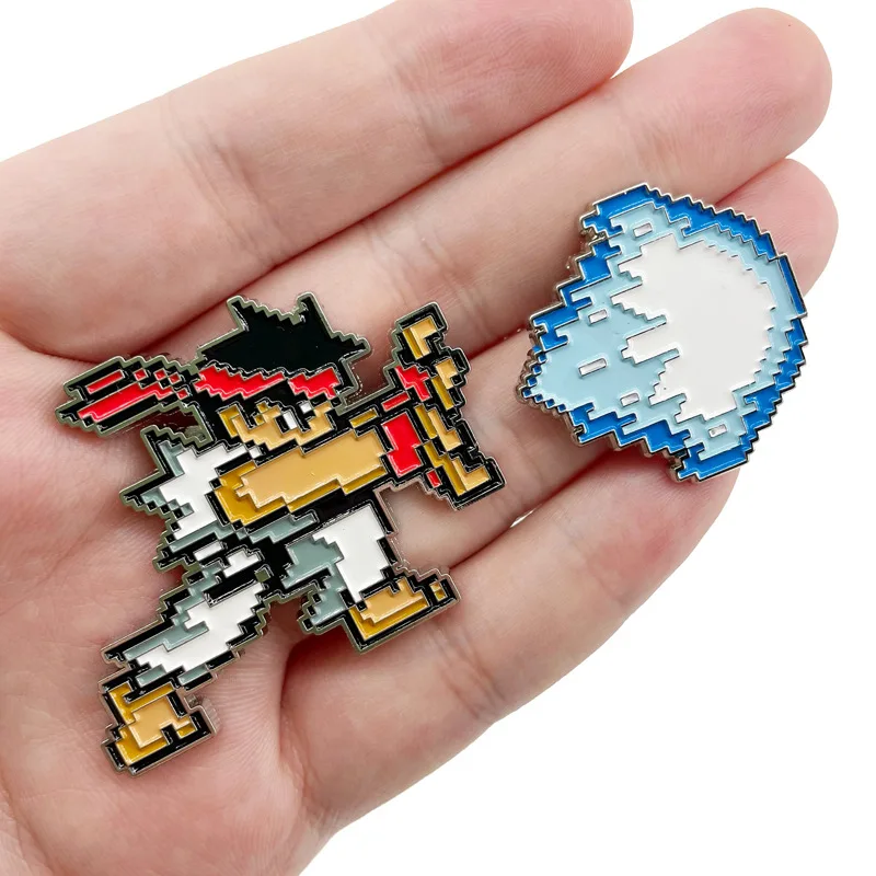 Childhood Classic Street Fighter Game Badge Cartoon Metal Lapel Brooch Backpack Hat Bag Decorate Pin Arcade Game Lovers Gift