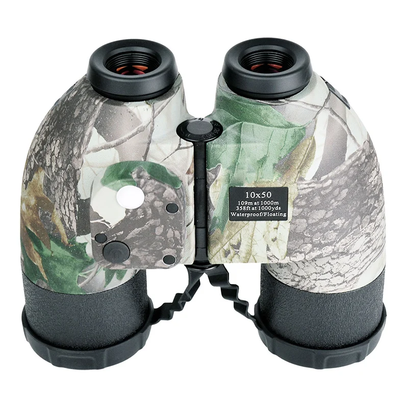 

10X50 Waterproof Long Range Hunting Binocular with Compass Rangefinder Telescope Optical Magnifier Night Vision Marine Scope