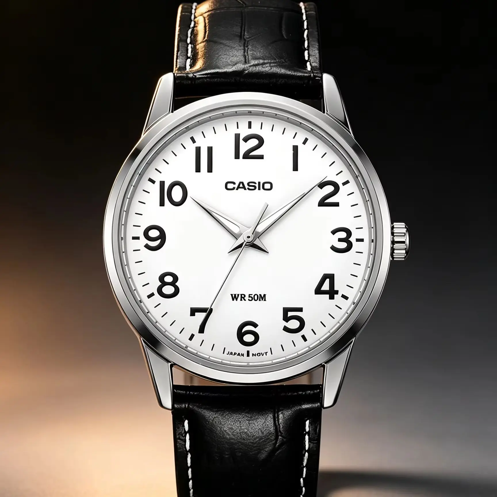Casio MTP‑1303L Analog Quartz Men Watch | Leather Band | 3 Hands Display | 50M Water Resistant Daily Business Wristwatch