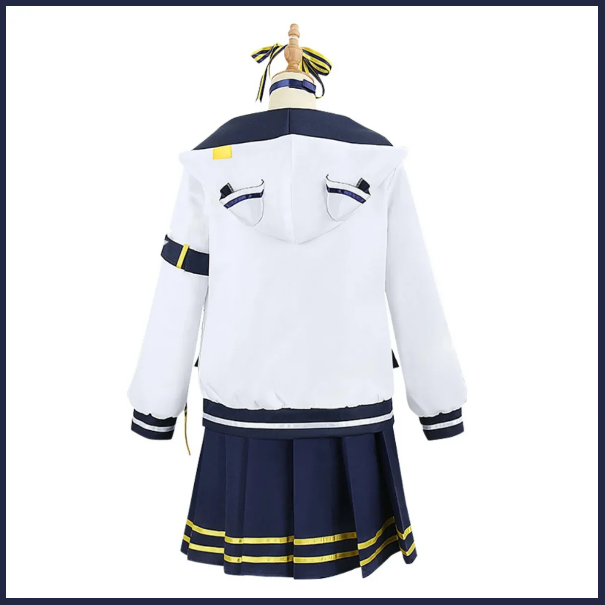 Anime Virtual You Hosimati Suisei Cosplay Costume Hololive Wig JK Uniform Skirt Sailor Suit Shoes Woman Sexy Carnival Set