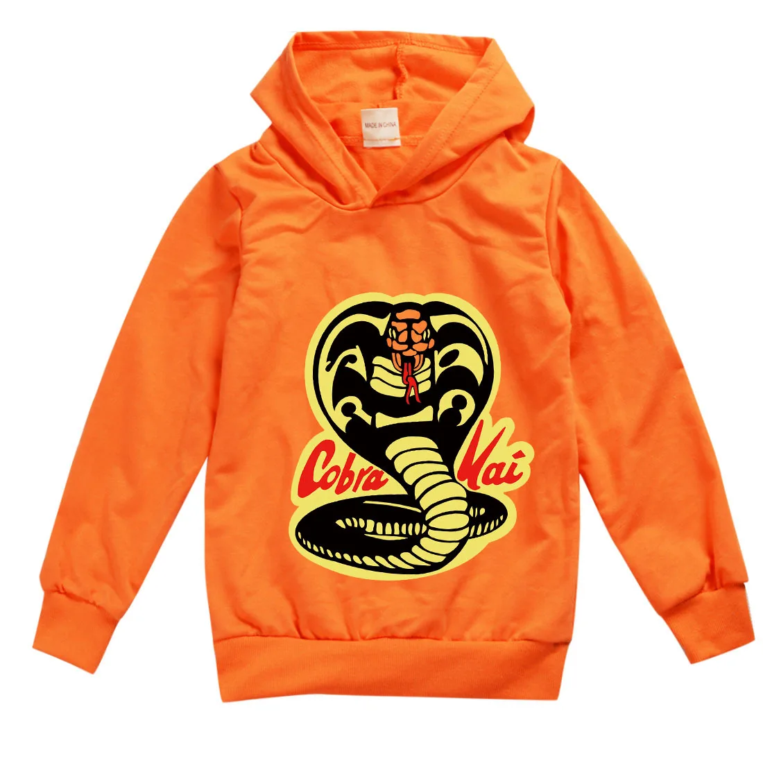 2-16Y Cartoon Hot Cobra Kai Hoodie Kids Anime Hoodies Teenagers Boy Sweatshirt Toddler Girls Pull Sleeve Pullover Sports Top