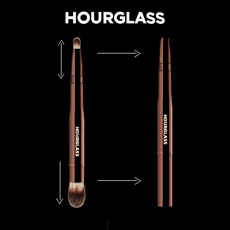 Hourglass Makeup Brushes-2024New Double headed retractable Blusher Brush luxury Makeup Tools