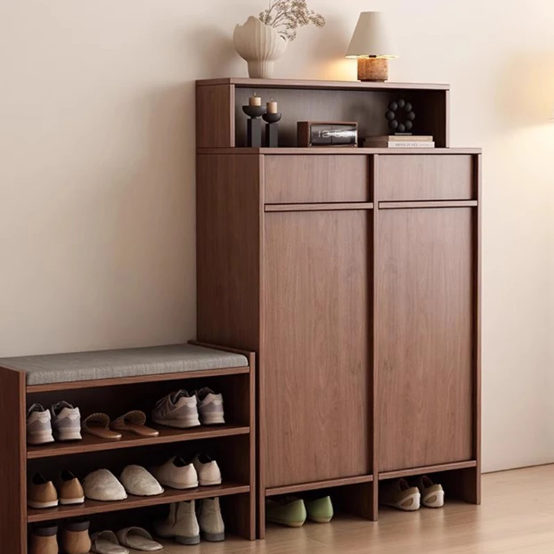 

Wooden Organizer Shoe Cabinet Storage Mobile Living Room Designer Luxury Box Shoe Shelf Slippers Gabinete Shoemakers Furniture