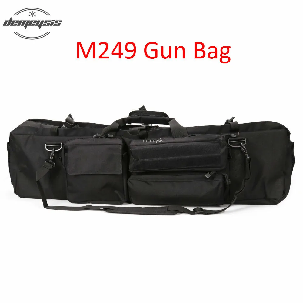 Imagem -02 - Mochila Tática para Rifle Duplo Bolsa de Transporte de Carabina Dupla para Serra M249 M4a1 M16 Ar15