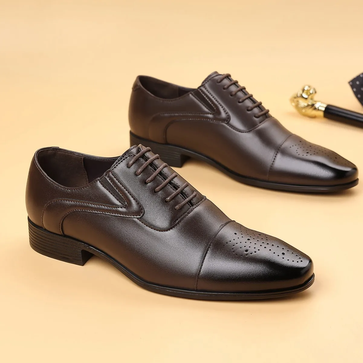 Men's shoes, large-sized leather shoes, business leather shoes, dress shoes, trendy shoes, leather shoes, loafers
