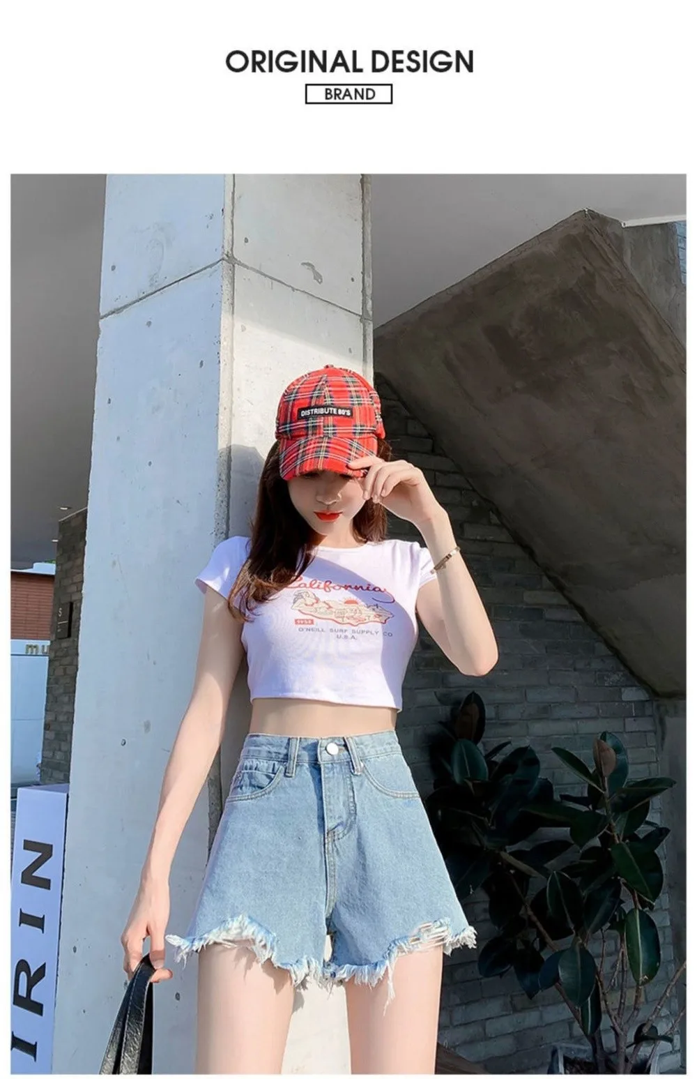 Trendige Dehnbare Jeans-Shorts für Damen, Hochgeschnittene Zerrissene Denim-Shorts mit Ausgefranstem Saum, Vielseitige Kurze Hosen für den Sommer – Detail 4
