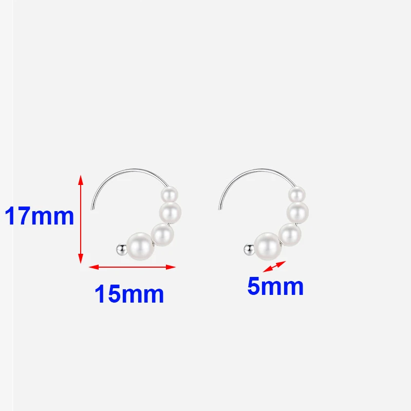 Real 925 Sterling Silver Water Drop Pearl Hook Stud Earrings For Women Classic Fine Jewelry Niche Light Luxury Accessories