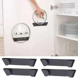 1/2/4 pezzi portapentole a parete senza punzonatura autoadesiva portaoggetti da cucina per uso domestico coperchio della padella Organizer per pentole