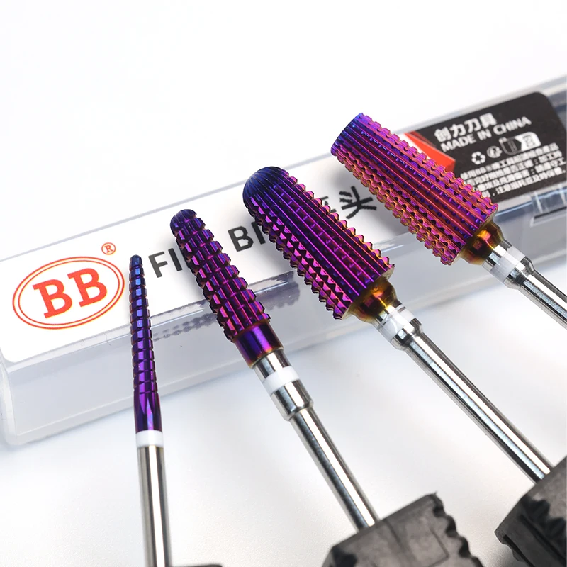 BB Rotary File Bit 2.35mm Diameter Carbide Nail Drill Tool for Soft Material Non-metallic Plastic
