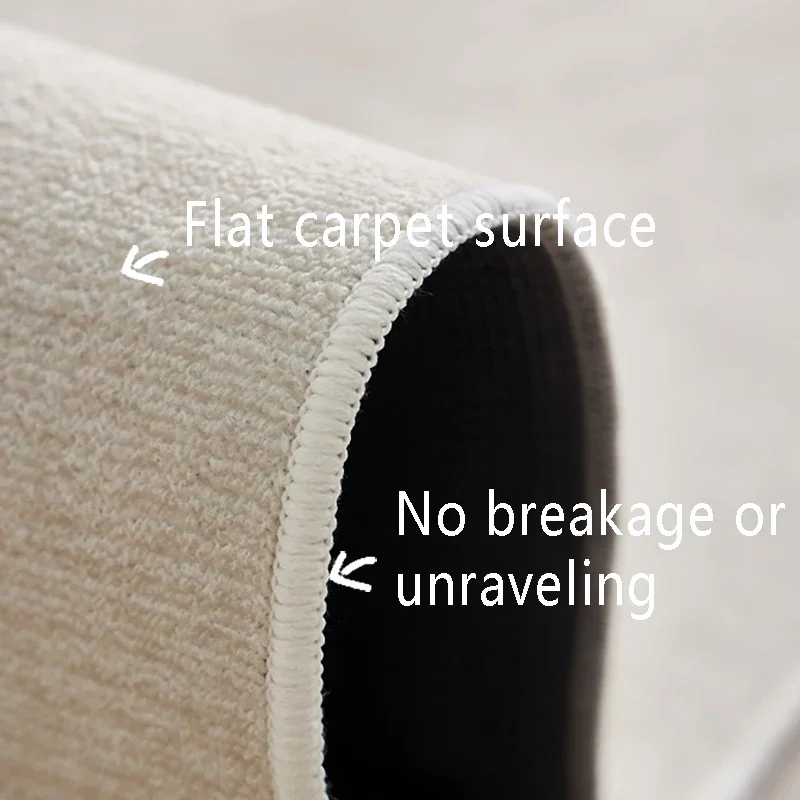 Modern Simple Beige Bedroom Study Carpet Line Design Computer Chair Rug Special Corrugated Pattern Dressing Table Non-slip Mat