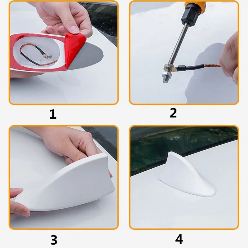 Couverture d'antenne d'aileron de requin de voiture, Base de remplacement, antennes de Signal Radio, accessoires extérieurs de toit, décoration