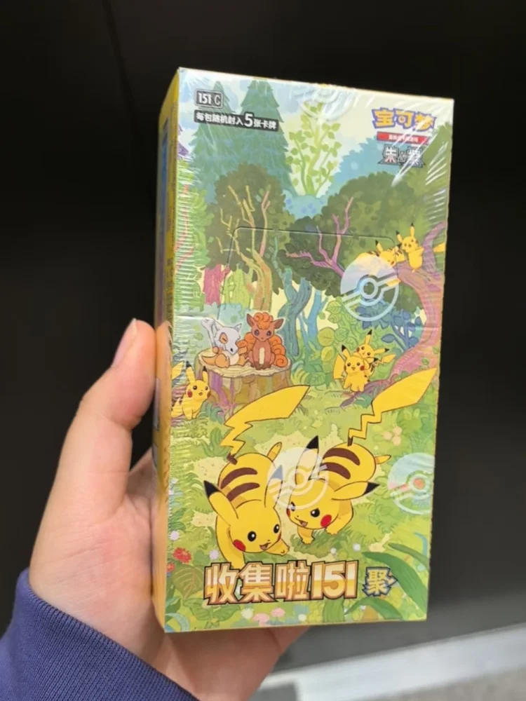 Nueva llegada Original Pokes juego de cartas comerciales Ptcg recogido 151 Vol.4 Ju Booster Pack 151 moneda versión china tarjeta coleccionable