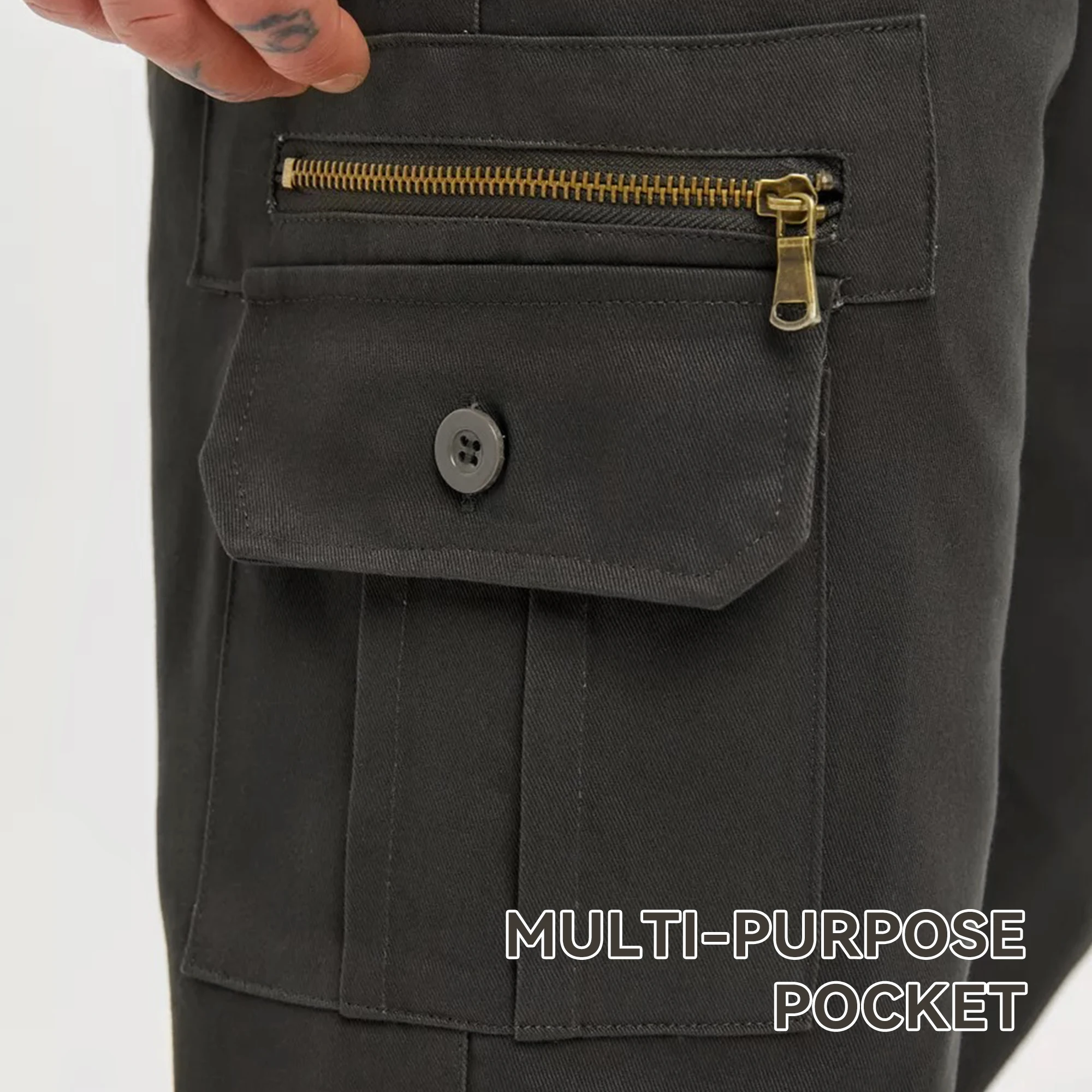 2025 Pantaloni cargo da uomo Pantaloni sportivi Pantaloni lunghi dritti larghi da esterno Tasca sportiva Pantaloni maschili durevoli All'aperto Streetwear