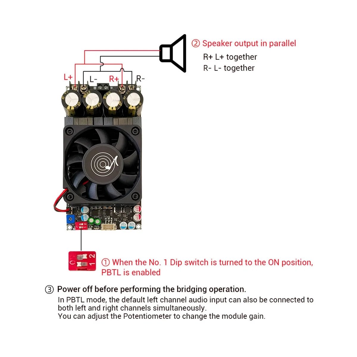 

ZK-3002 TPA3255 Pure Rear Level Digital Amplifier Board Stereo 300W X2 Bridged Mono 600W AMP Music