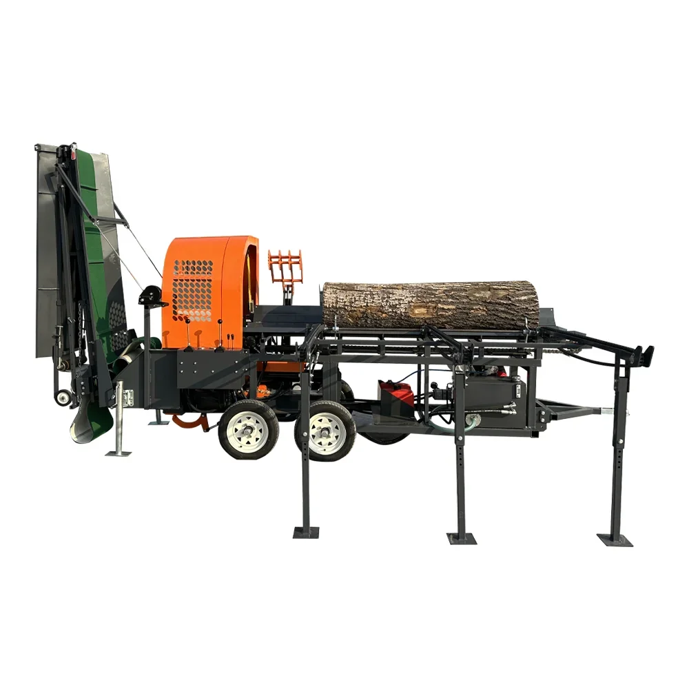 New product 30Ton 50cm Hydraulic auto wood processor autosaw log splitter with log table