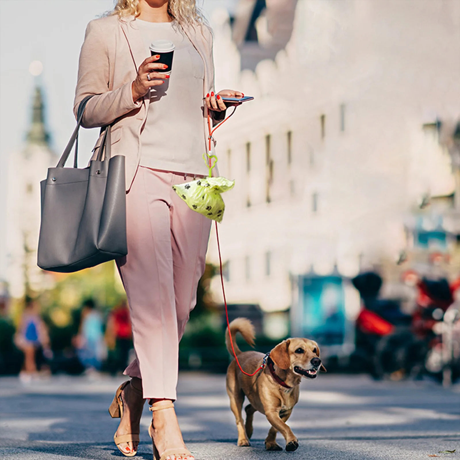 

4Pcs Dog Leash Bag Clip Portable Pet Garbage Bag Holder Engineering Design High Load Capacity Dog Walking Supplies Easy Carry