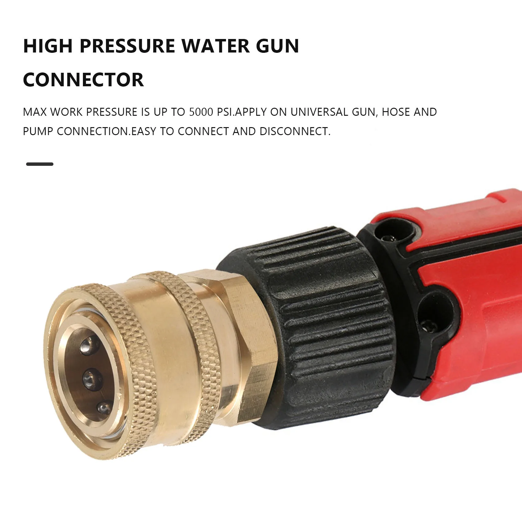 TFTP-Pressure Washer Adapter Set, Quick Connector, M22 14Mm Swivel To M22 Metric Fitting,M22-14 Swivel + 3/8 Inch Plug, 3/8 Inch
