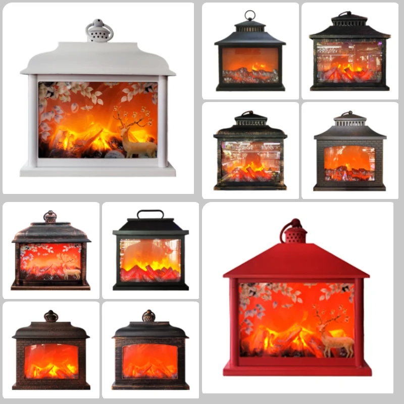 Suitable for Lantern Fireplace   Wood Burning Red Light Emitting Diode Light Electric Live Fire Deer Flower Light