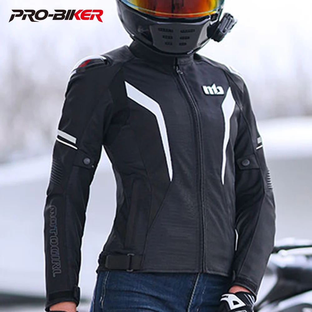 

Four Seasons Cycling Jacket Women's Anti-Fall Cycling Jacket Waterproof Jacket Racing Motorcycle Wear Female Rider Coat
