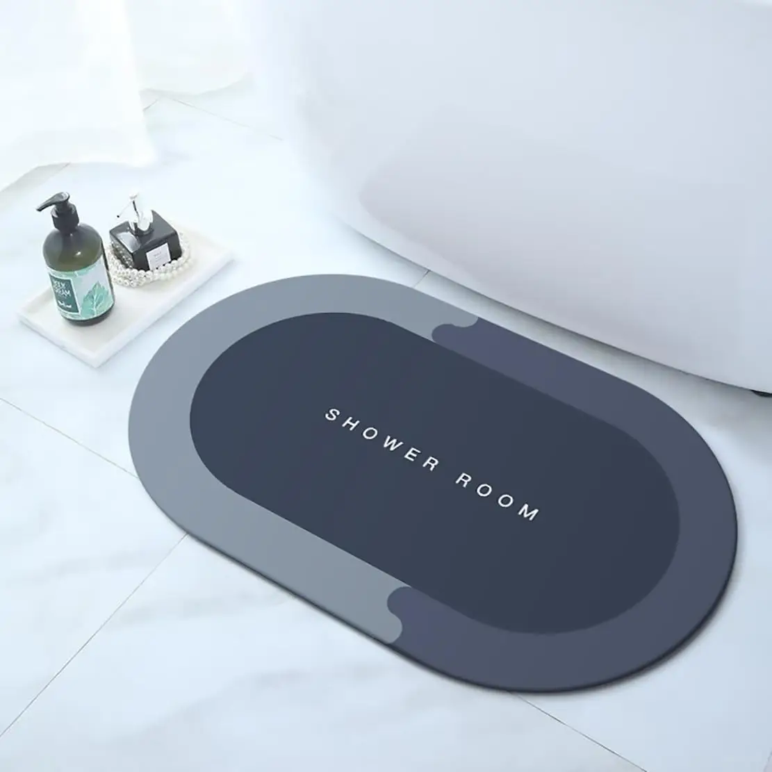 VIKAMA Diatom Mud Absorbent Doormat Bathroom Non-Slip Wear-Resistant Carpet Toilet Toilet Floor Mat Bathtub Floor Mat