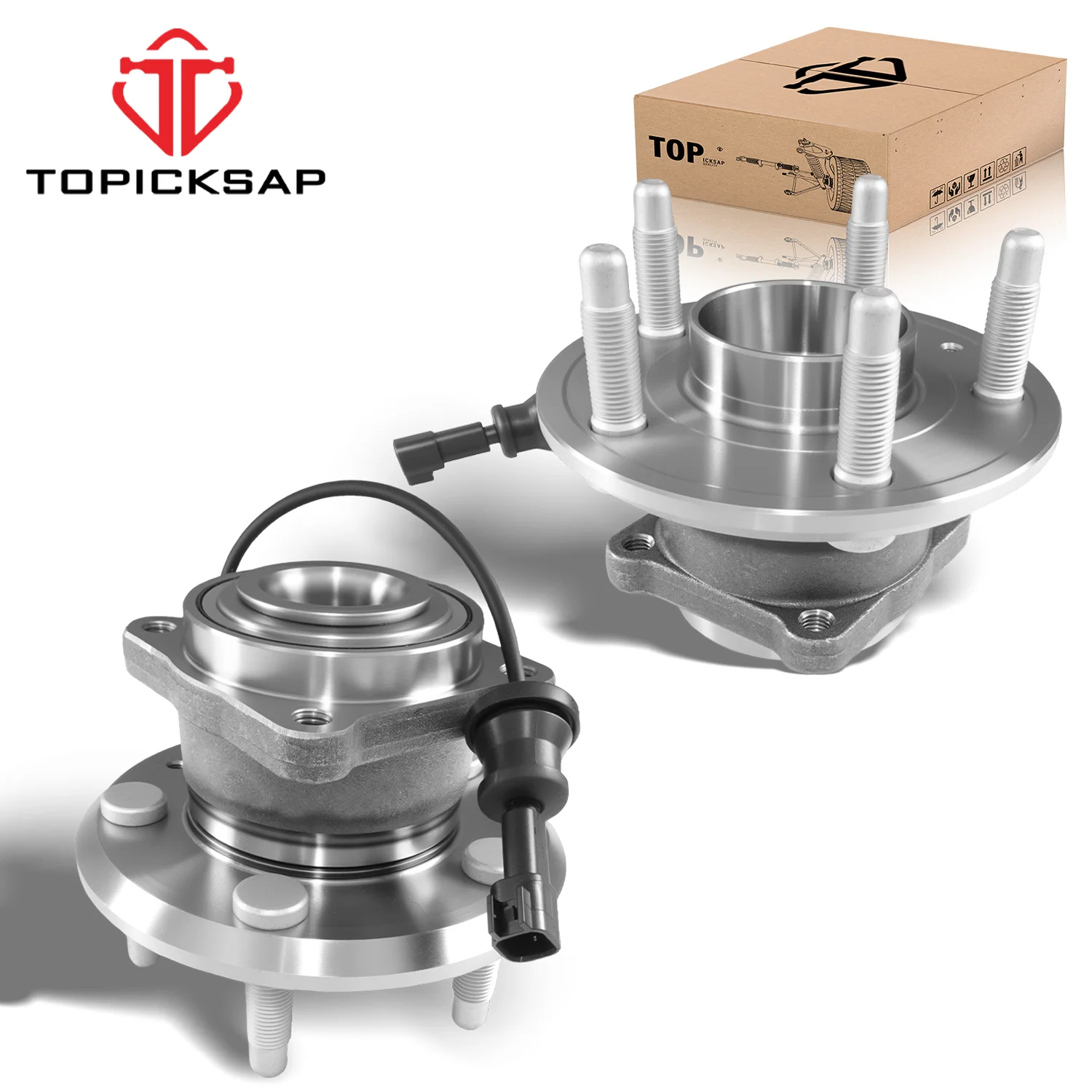 TOPICKSAP 2Pcs Rear Wheel Bearing Hub Assembly for Chevy Equinox 2010-2017 GMC Terrain 2010-2017 512440