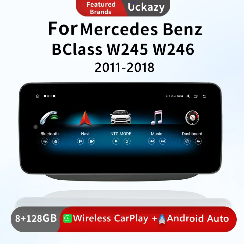 

Автомобильная стереосистема 10,25 дюйма, 8 ядер, Android 13 для Mercedes-Benz W246 2011-2018 BT 4G WIFI navigazione, мультимедийный экран, беспроводной Carplay