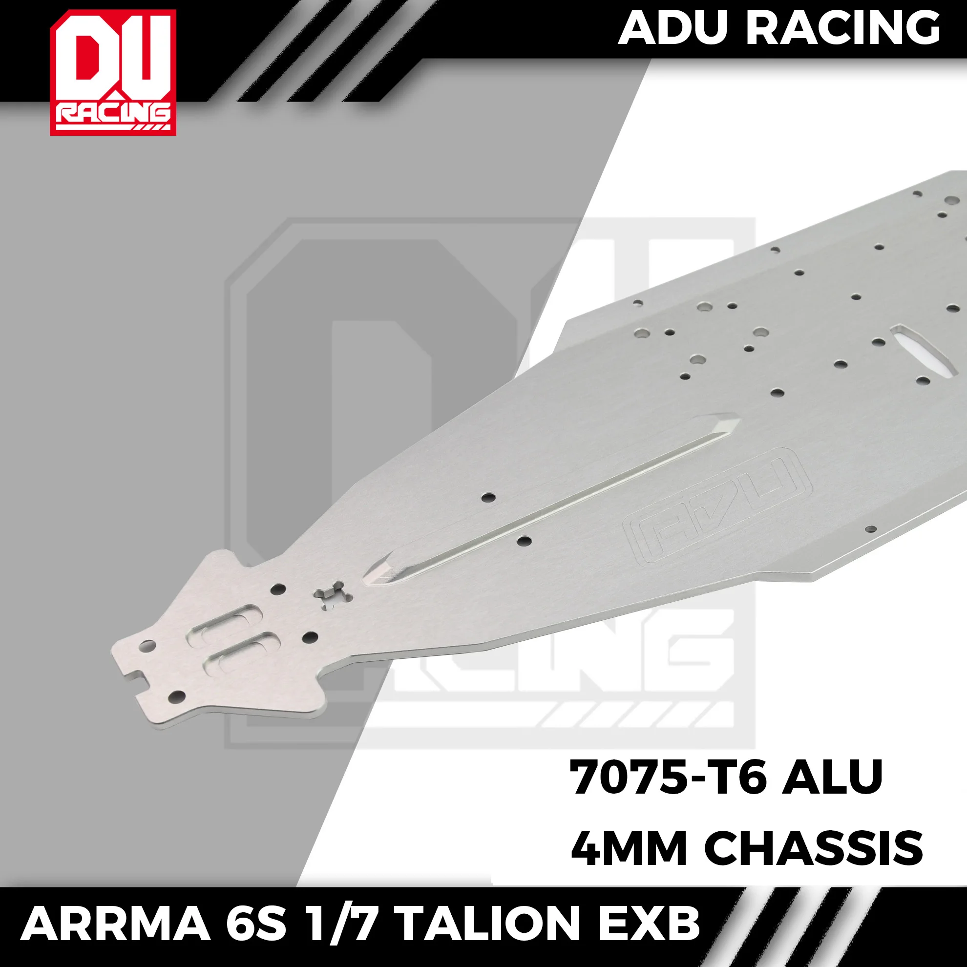 ADU Racing 4mm chassis CNC 7075 T6 ALU FOR ARRMA 6S 1/7 NEW TALION EXB