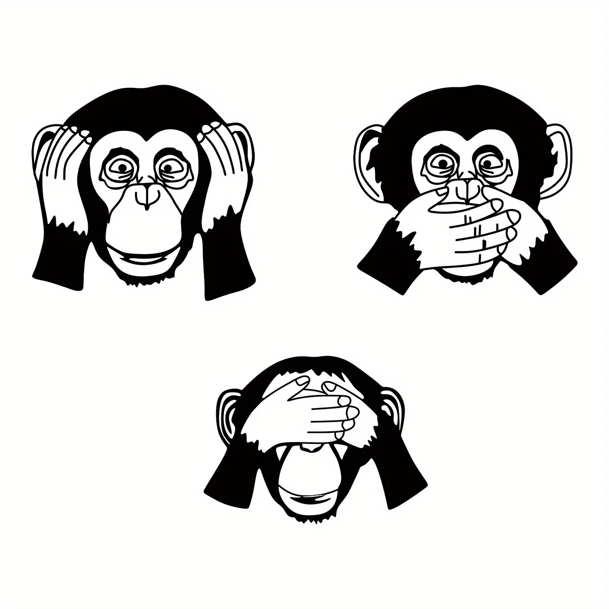 CIFBUY Iron Wall Art Monkey Metal Sculpture Rustproof Hanging Plaque Home Living Room Bedroom Bathroom Patio Decor Sign