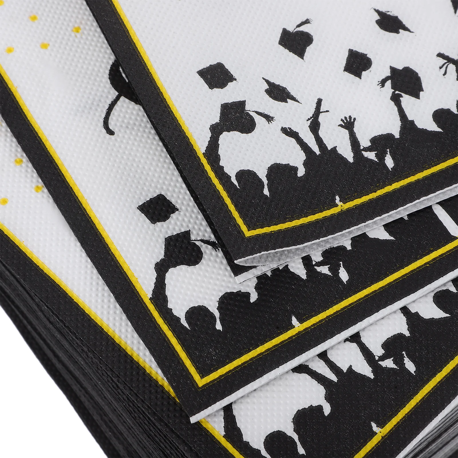 100 قطعة مناديل التخرج مربعة الشكل مناديل العشاء الورقية للحفلات أدوات المائدة والاحتفالات كلية الخريجين لوازم