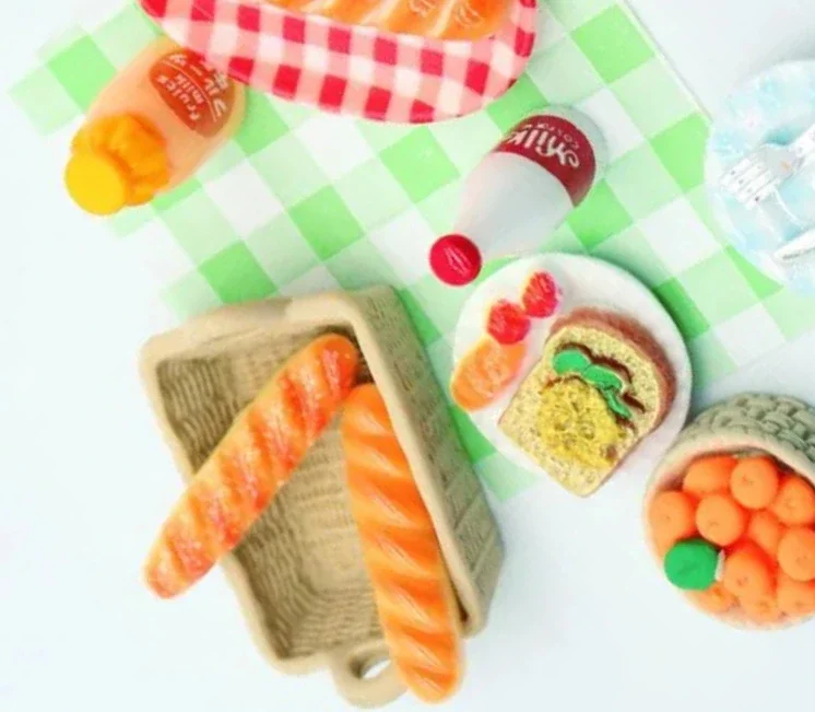 1Set Casa delle bambole Mini Colazione Gioca Dim Sum Pane Marmellata Piatto Modello Cucina in miniatura Cottura Modello di cottura Accessori per bambole fai da te