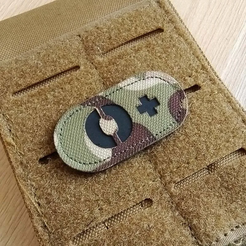 2 Stück IR-Reflektierende Patches Taktische Applikation Blutgruppe A B AB O Positiv Negativ Militäraufkleber Moralabzeichen für Rucksäcke – Detail 9