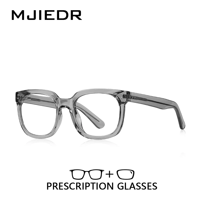 

MJIEDR Classic Prescription Glasses for Women Men Square Anti Blue Light Lenses Myopia Hyperopia Correction Office Use