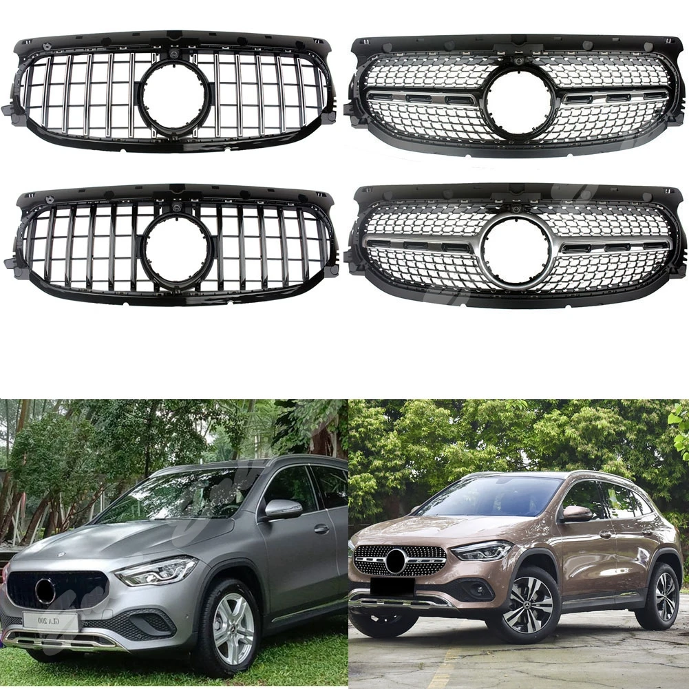 

Front Racing Billet Bumper Grille Upper Facelift Grill For Mercedes-Benz H247 GLA200 GLA200d 2021 2022 2023+