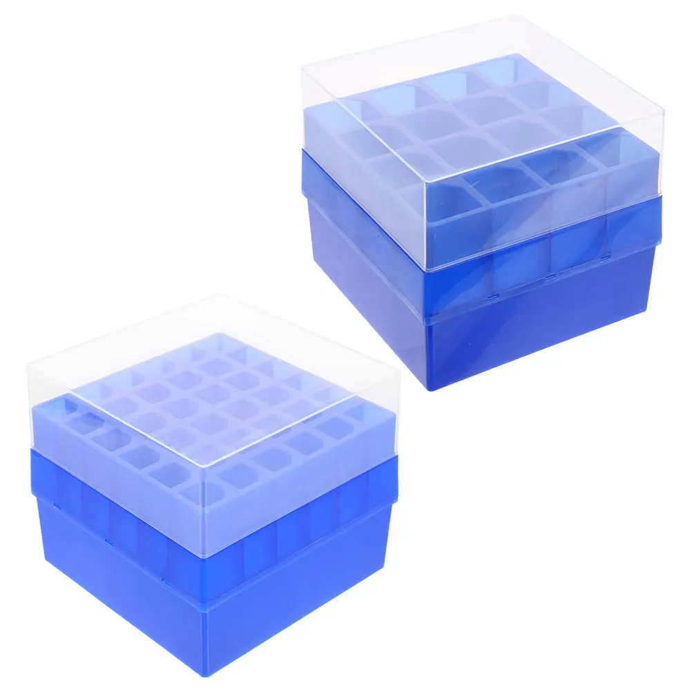 

2pcs Freezer Box With Numbering Test Tube Storage Case Centrifuge Tube Holder Reusable Tubes Boxes Sampling Lab Equipment