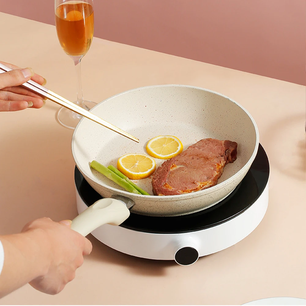 Antihaft-Bratpfanne, Wok, Keramik, Omelett-Topf, Steak, Pfanne, Pfannkuchen, Zuhause, Induktion, Gasherd, Kochen, Topf, Küche, Kochgeschirr